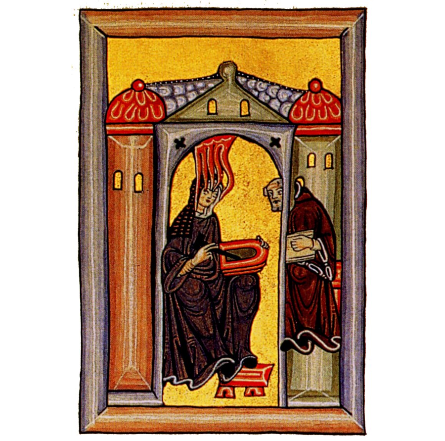 Hildegard von Bingen and confessor Volmar